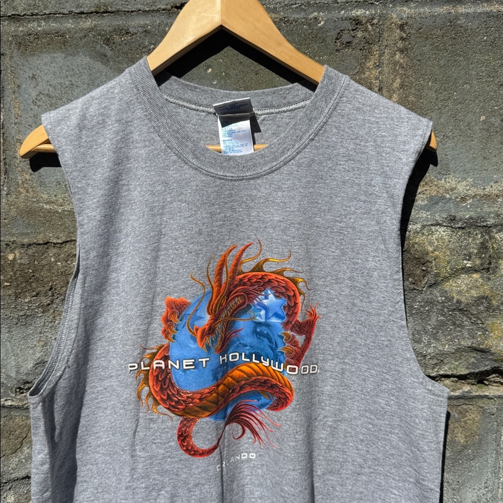 Vintage Planet Hollywood tank top dragon 90s size L